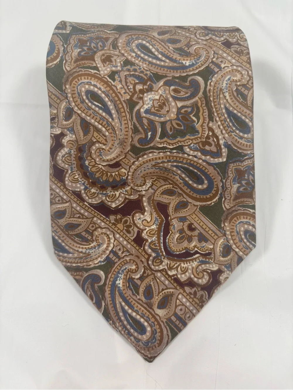 Christian Dior Monsieur Silk Tie Vintage Paisley Gold Red